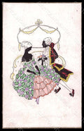 Artist Signed Grosze ? Lady Couple Silhouette Weco 562 postcard VK7034 – fronte