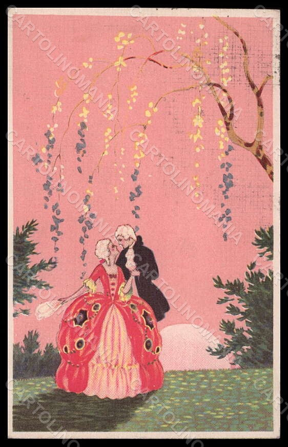 Artist Signed Meschini Romantic Couple Art Deco 2116 postcard VK7046 – fronte
