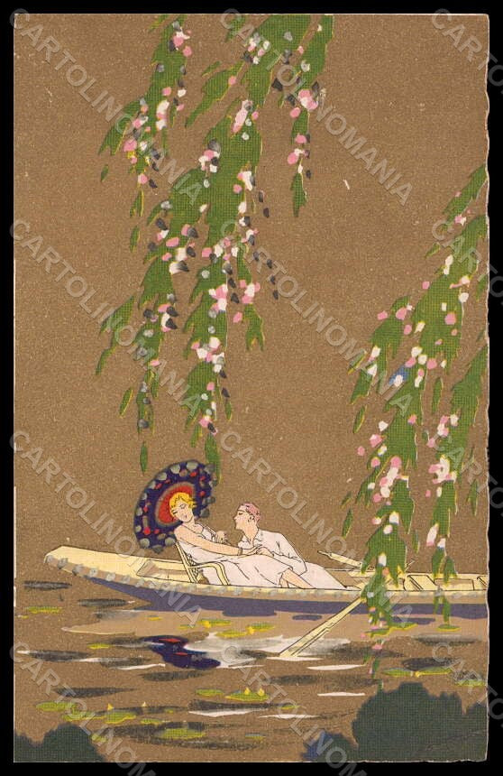 Artist Signed Meschini Romantic Couple Art Deco 2288 postcard VK7050 – fronte