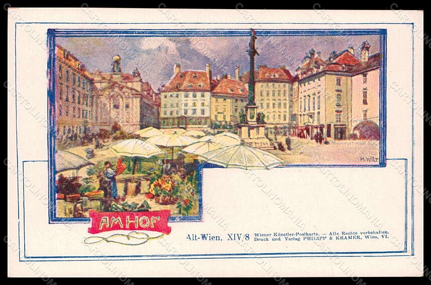Artist Signed Wilt Philipp & Kramer Wien Amhof serie XIV-8 postcard VK7065 – fronte
