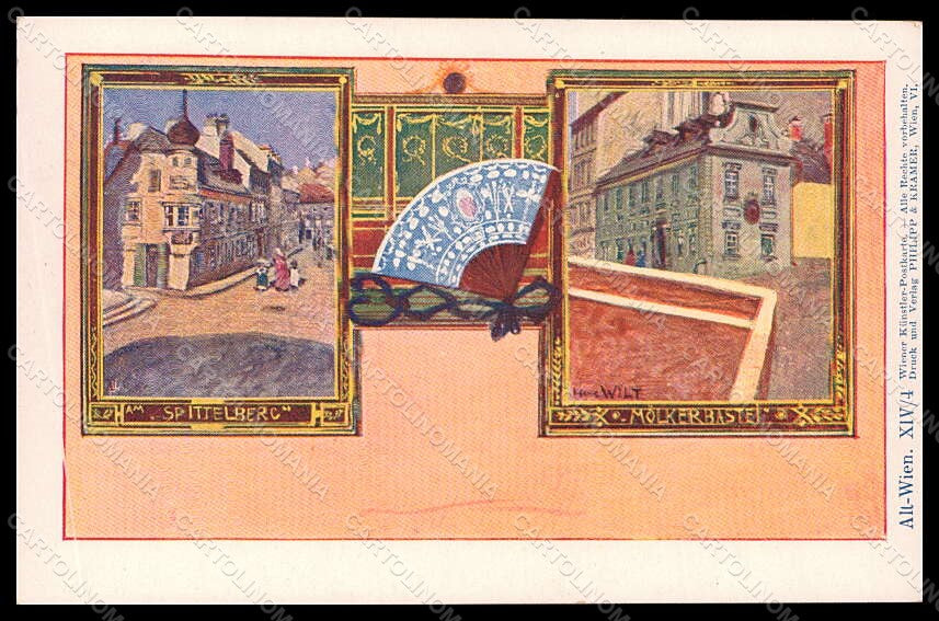 Artist Signed Wilt Philipp & Kramer Wien Spittelberg serie XIV-4 postcard VK7067 – fronte