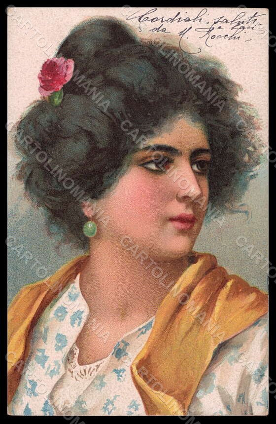 Artist Signed Illustratori Italian Lady serie 1685 postcard VK7095 – fronte