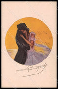 Artist Signed Guinegaul ? Romantic Couple Paris Gravures serie 2121 pc VK7097 – fronte