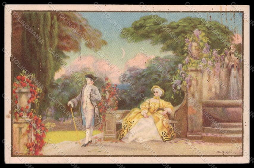 Artist Signed Illustratori Gobbi Romantic Couple serie 2616 postcard VK7098 – fronte