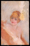 Artist Signed R. Ferro Lady serie 7023-3 ABRADED WRINKLES postcard VK7104 – fronte