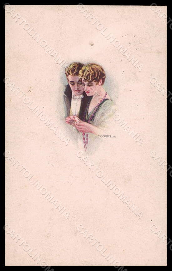 Artist Signed Illustratori Corbella Romantic Couple serie 162M-1 postcard VK7108 – fronte