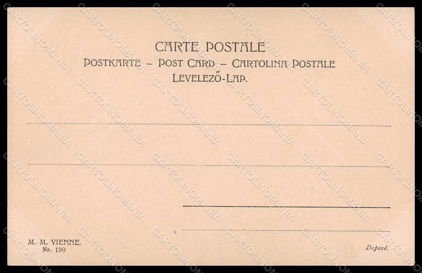 Artist Signed Illustratori Lady Art Nouveau MM Vienne 190 postcard VK7111 – retro