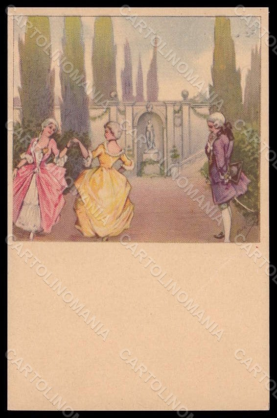 Artist Signed Illustratori E. Cenni Lady serie 966-5 CREASED postcard VK7133 – fronte
