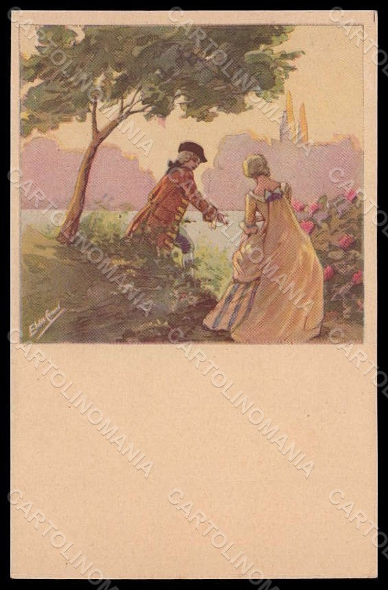 Artist Signed Illustratori E. Cenni Lady serie 966-6 postcard VK7134 – fronte