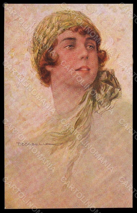 Artist Signed Corbella Fashion Glamour Lady serie 233-2 pc VK7137 – fronte