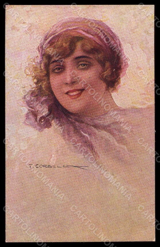 Artist Signed Corbella Fashion Glamour Lady serie 233-3 pc VK7138 – fronte