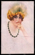 Artist Signed Corbella Fashion Glamour Lady Necklace serie 306-3 pc VK7140 – fronte