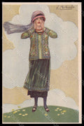 Artist Signed Colombo Fashion Glamour Lady serie 445-4 postcard VK7159 – fronte