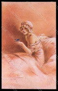 Artist Signed Louis Icart Risque Lady Eternel Feminin serie 48-1 postcard VK7180 – fronte