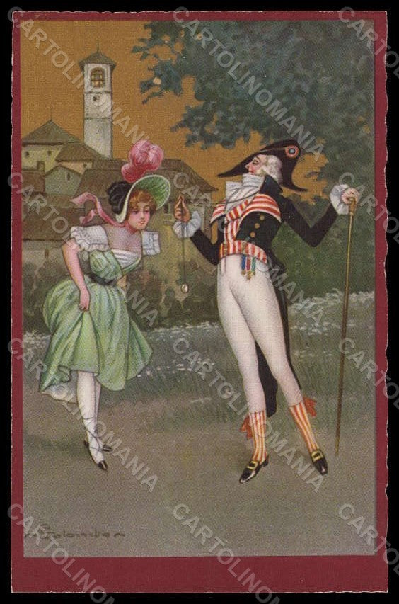 Artist Signed Illustratori Colombo Romantic Couple serie 2167 postcard VK7187 – fronte