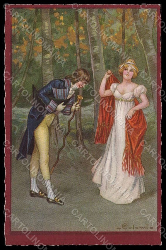 Artist Signed Illustratori Colombo Romantic Couple serie 2167 postcard VK7188 – fronte