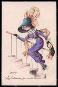 Artist Signed Roberty Fashion Lady Mode Big Hat Les Entravees Jorel pc VK7227 – fronte