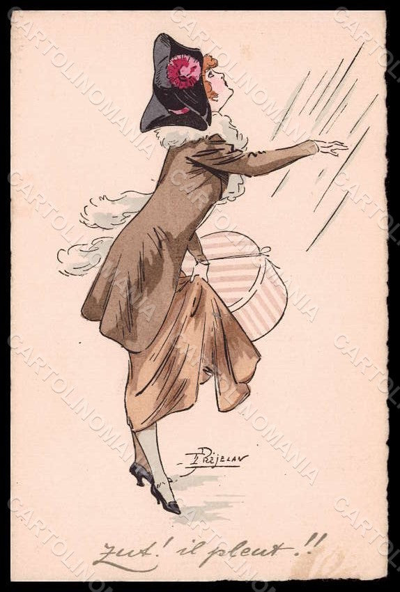 Artist Signed Prejelan Fashion Glamour Lady MM Vienne 480 postcard VK7229 – fronte