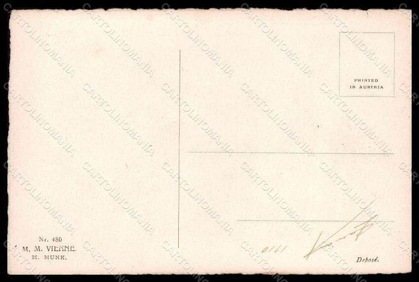 Artist Signed Prejelan Fashion Glamour Lady MM Vienne 480 postcard VK7229 – retro