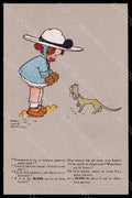 Artist Signed M. L. Attwell Girl Cat Advertising Glaxo postcard VK7232 – fronte