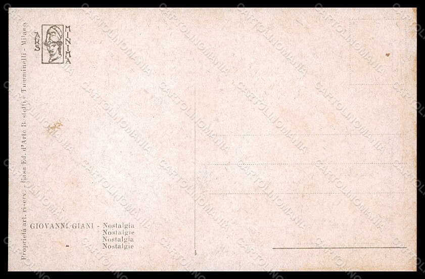 Artist Signed Illustratori G. Giani Lady Nostalgie Ars Minima postcard VK7244 – retro