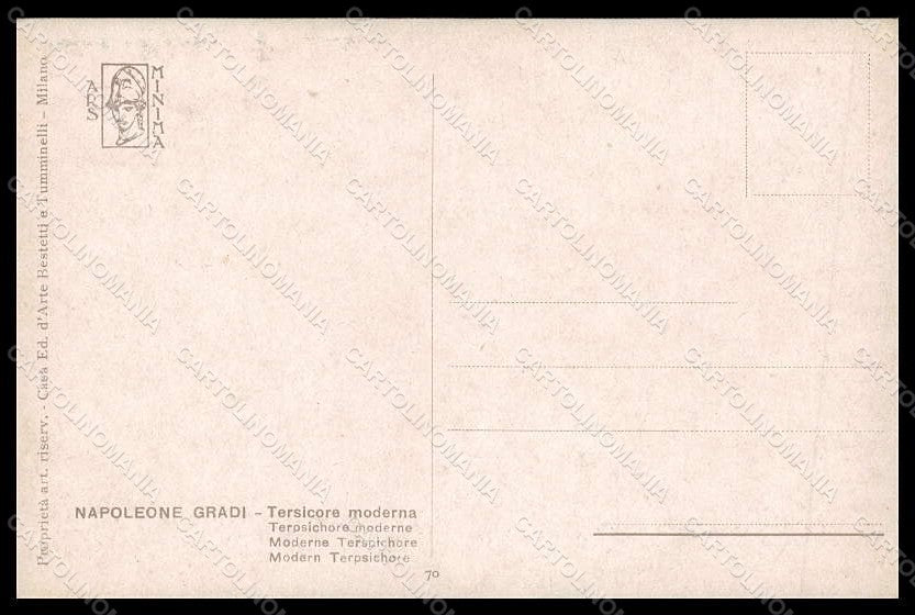 Artist Signed N. Gradi Lady Modern Terpsichore Dance postcard VK7252 – retro
