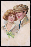 Artist Signed Illustratori Romantic Couple serie 16 postcard VK7260 – fronte