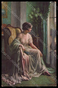 Artist Signed Enjolras Risque Lady Paul Heckscher serie 1221-2 postcard VK7263 – fronte
