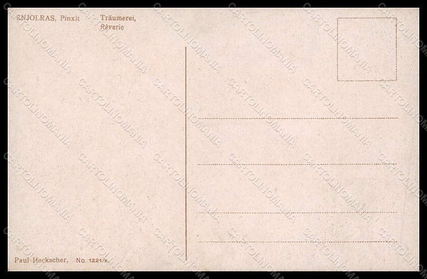 Artist Signed Enjolras Risque Lady Paul Heckscher serie 1221-2 postcard VK7263 – retro