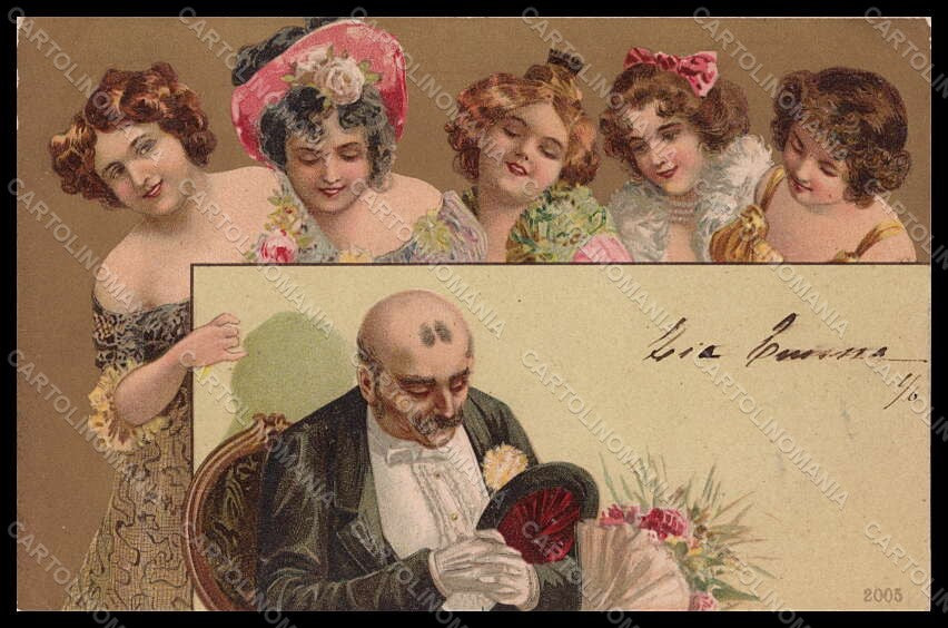 Artist Signed Geiger Lady Man Art Nouveau serie 2005 postcard VK7277 – fronte
