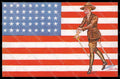 Artist Signed Sager Propaganda WWI American Flag Drapeaux Allies 348 pc VK7312 – fronte