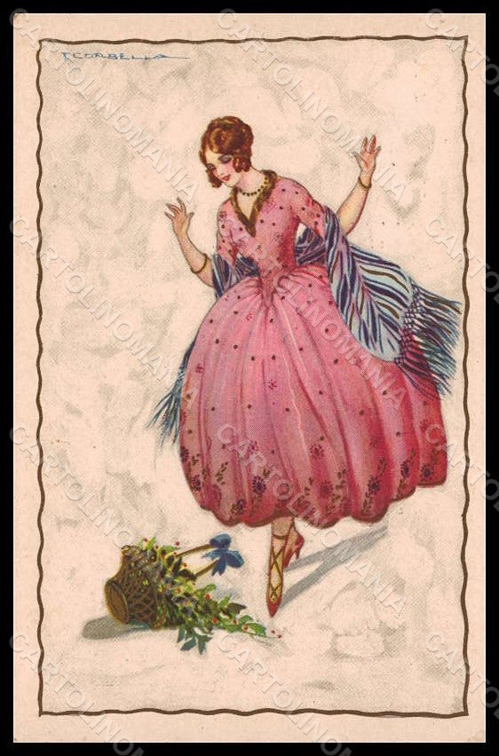 Artist Signed Corbella Fashion Lady Art Deco Degami serie 1024 pc VK7325 – fronte