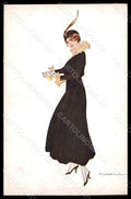 Artist Signed Corbella Fashion Lady Art Deco serie 119-6 pc VK7345 – fronte
