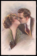 Artist Signed Corbella Romantic Couple Lady Art Deco serie 334-2 pc VK7369 – fronte