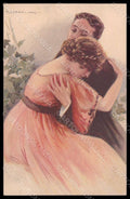 Artist Signed Corbella Romantic Couple Lady Art Deco serie 269-4 pc VK7371 – fronte