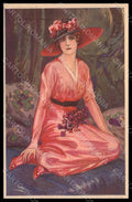 Artist Signed Corbella Fashion Lady Art Deco serie 317-4 pc VK7380 – fronte