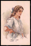 Artist Signed Terzi Fashion Lady Art Deco serie 287-2 postcard VK7433 – fronte