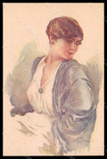 Artist Signed Terzi Fashion Lady Art Deco serie 323-4 postcard VK7437 – fronte