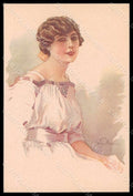 Artist Signed Terzi Fashion Lady Art Deco serie 323-5 postcard VK7438 – fronte