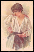 Artist Signed Terzi Fashion Lady Art Deco serie 323-6 postcard VK7439 – fronte