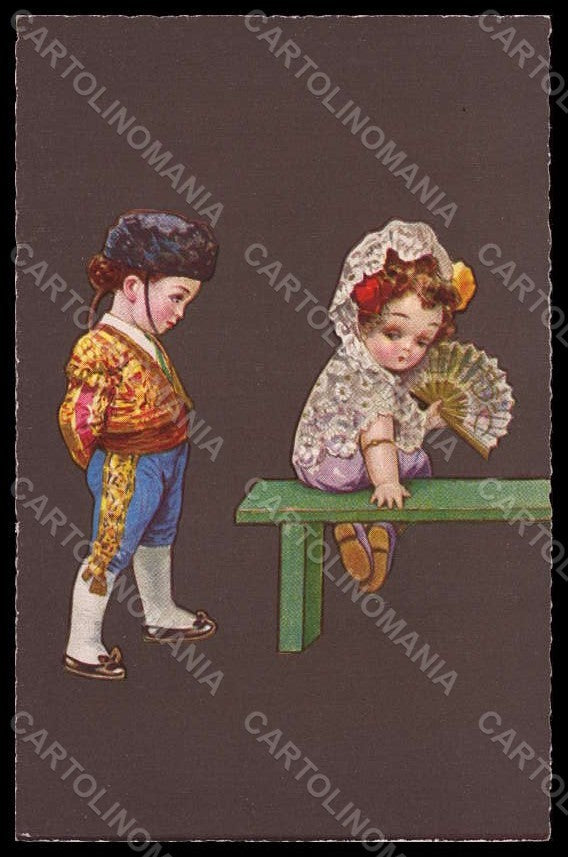 Artist Signed Colombo Spanish Children Tauromachia serie 2034 postcard VK7456 – fronte