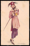 Artist Signed Bompard Fashion Lady Art Deco serie 972-1 pc VK7474 – fronte