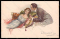 Artist Signed Bompard Romantic Couple Lady Art Deco serie 947-6 pc VK7498 – fronte