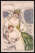 Artist Signed Mauzan Glamour Lady Months January serie 13-1 ABRADED pc VK7549 – fronte