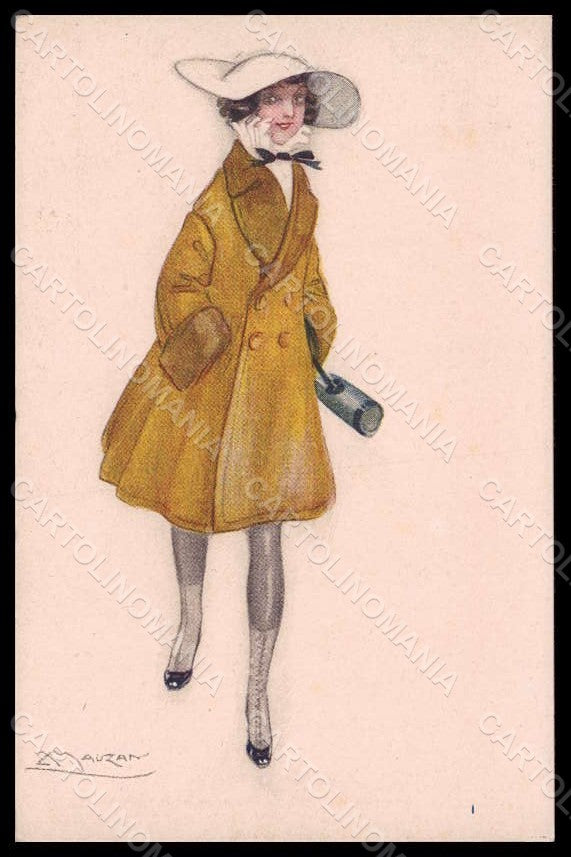 Artist Signed Mauzan Fashion Glamour Lady Art Deco serie 8-1 pc VK7561 – fronte