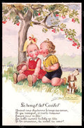 Artist Signed Mauzan Children Girl Boy Dog serie 119 pc VK7596 – fronte