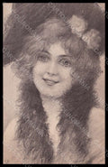 Artist Signed Toussaint Fashion Glamour Lady Art Nouveau postcard VK7625 – fronte
