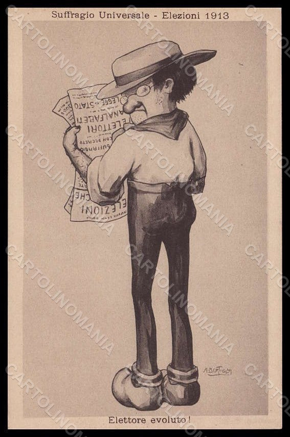 Artist Signed Bertiglia Universal Suffrage Elezioni 1913 serie 6217 pc VK7634 – fronte