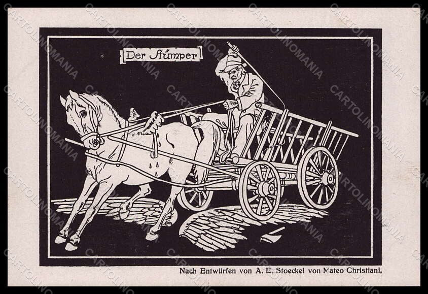 Artist Signed Christiani Mateo Pegasus Man Der Stumper postcard VK7660 – fronte