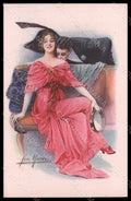 Artist Signed San Marco Lady Romantic Couple serie 2056 postcard VK7670 – fronte